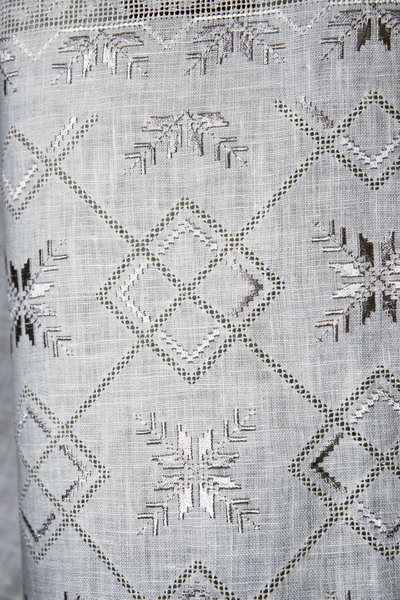 Срібні ромби - фрагмет 2 - Фрагмент блузи жіночої 