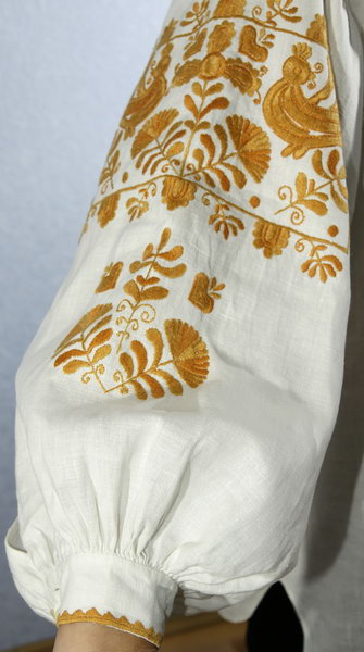 Півники - фрагмент рукава - Рукав блузи жіночої  