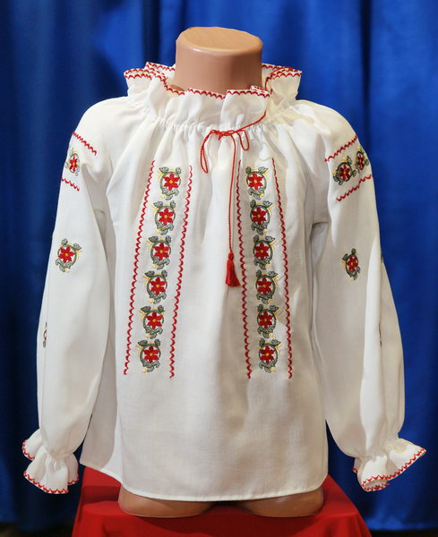 Два рядочки - Блуза, машинна вишивка, віскоза