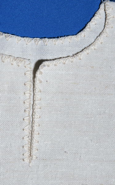 Солодкий жолудь - фрагмент 2 - Домоткане конопляне полотно, ручна вишивка, річне з'єднання