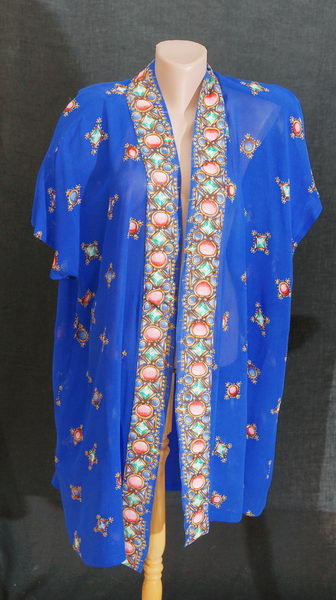 Батік Українське кимоно - Халат жіночий. Натуральний шовк, ручна робота.