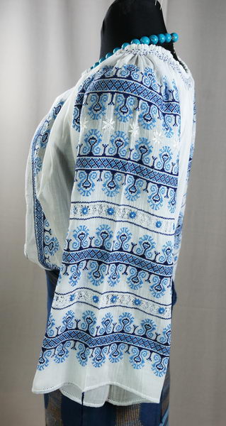 Блакитні мережки - рукав 2 - Рукав блузи жіночої  