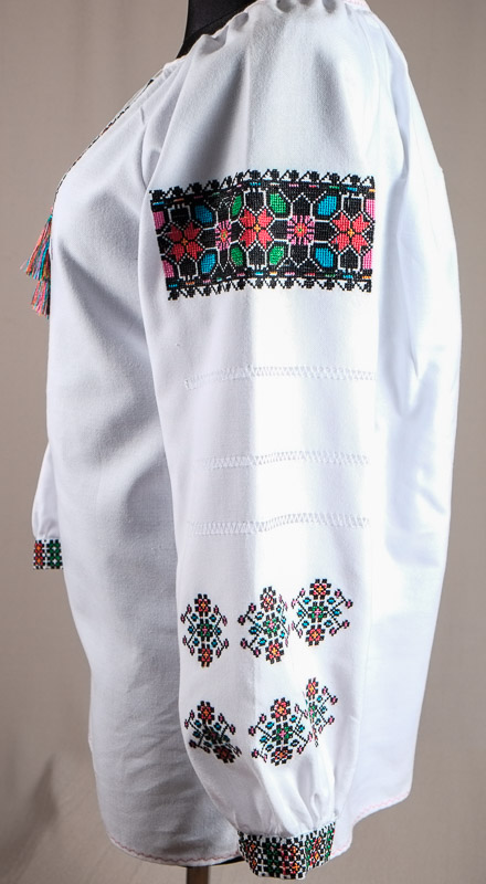116-11 рукав - Блуза жіноча. Домоткане полотно, машина вишивка (борщівська).