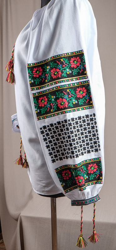 116-13 рукав - Блуза жіноча. Домоткане полотно, машина вишивка (борщівська).